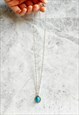 ANTIQUE-STYLE OVAL TURQUOISE STONE NECKLACE