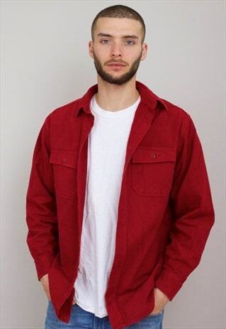 VINTAGE 90S DARK RED SHIRT