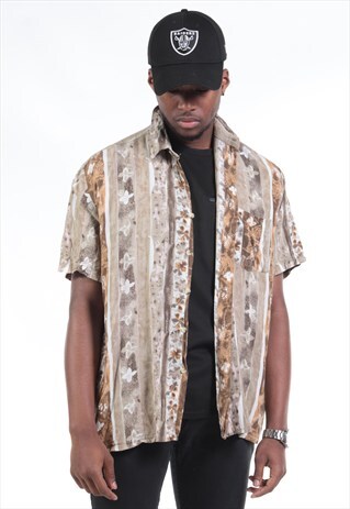 VINTAGE ABSTRACT CRAZY PRINT SHIRT