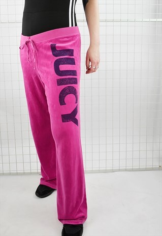 ICONIC NOUGHTIES JUICY COUTURE VELOUR WIDE LEG TRACK PANTS