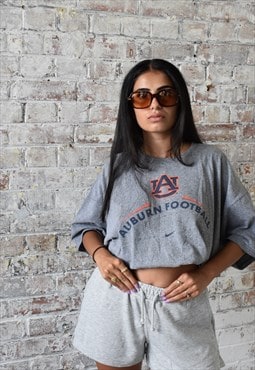 Vintage Reworked Nike Cropped T-shirt in Grey