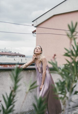 PINK SILK LOOSE DRESS