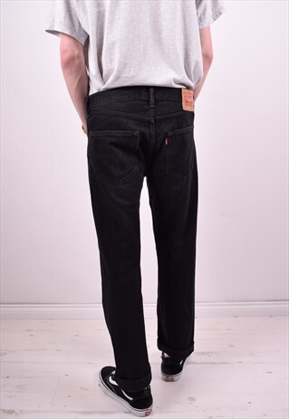 LEVI'S 501 MENS VINTAGE JEANS W33 L30 BLACK 90'S