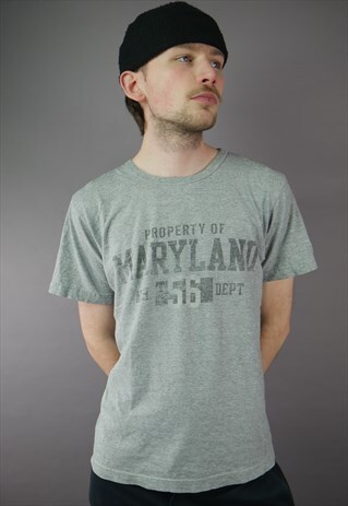 Vintage Champion Maryland T-Shirt in Grey