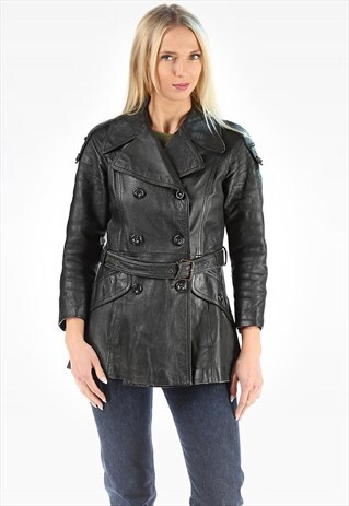 BIKER JACKET LEATHER FITTED MINI COAT