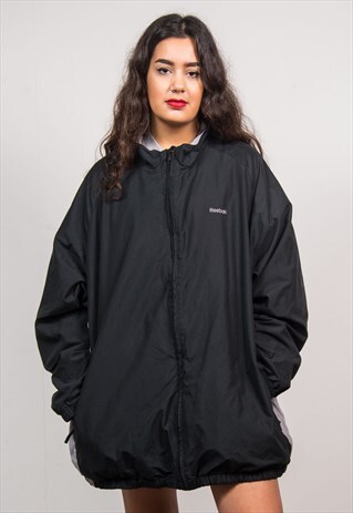 REEBOK VINTAGE 90'S BLACK JACKET COAT