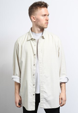 VINTAGE CORDUROY CORD SHIRT CREAM