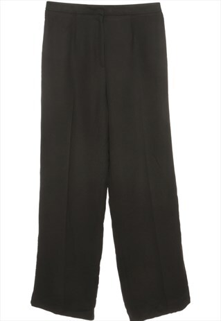BLACK CASUAL CORNER TAPERED TROUSERS - W30
