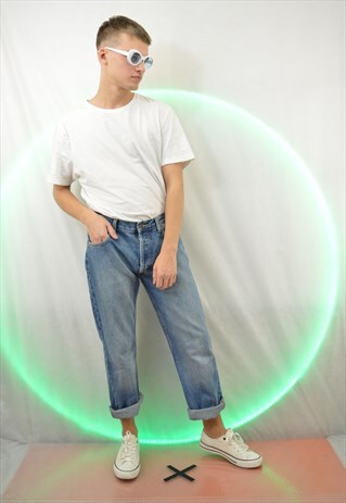 LEE VINTAGE DENIM BLUE TROUSERS
