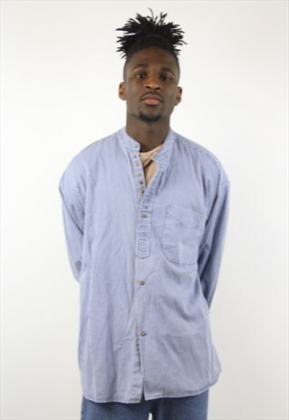 VINTAGE STRIPED BLUE SHIRT