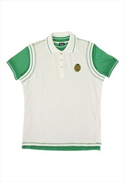  Vintage y2k D&G white/green polo shirt