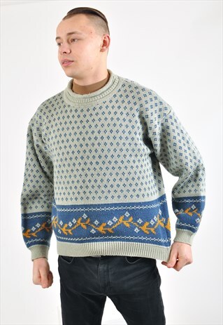 VINTAGE 90'S JUMPER IN ABSTRACT PRINT
