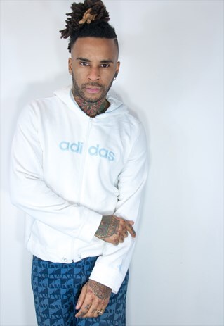VINTAGE ADIDAS HOODIE WHITE