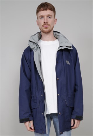 VINTAGE 90'S THE NORTH FACE NAVY SPORTS JACKET