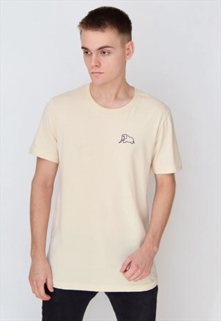 BEIGE ELEPHANT (NAVY) T-SHIRT
