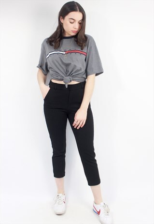 90'S RETRO GREY SPELL-OUT T-SHIRT