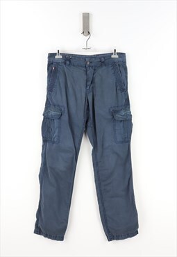 Napapijri Cargo Low Waist Trousers in Blue - 46