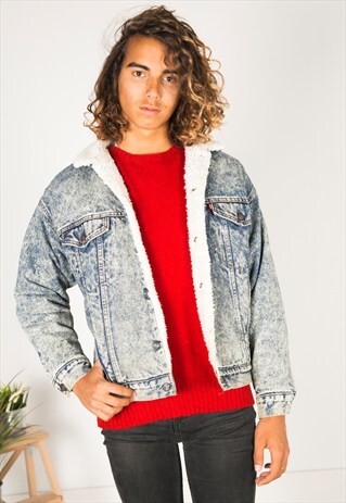 VINTAGE 80S LEVIS WINTER SHEEPSKIN JACKET / R1200C441