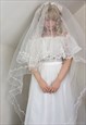 VINTAGE 1970S WHITE PRAIRIE OFF THE SHOULDER WEDDING DRESS