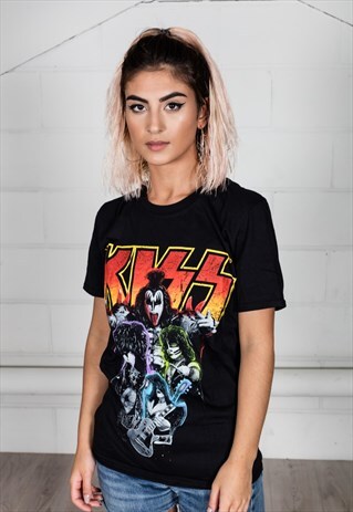KISS NEON BAND UNISEX T-SHIRT