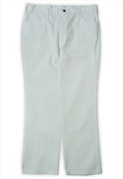 Vintage Dickies Workwear White Painters Trousers Mens