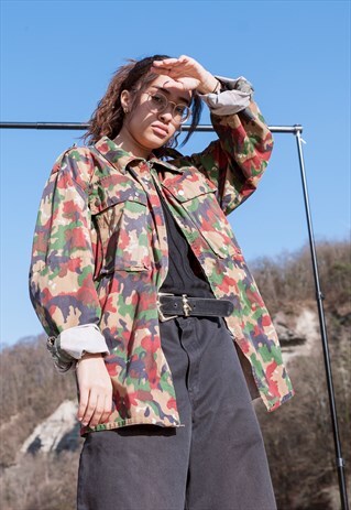 MILITARY JACKET - KHAKI CAMO PARKA