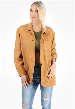 VINTAGE LINEN BLAZER BOHO JACKET
