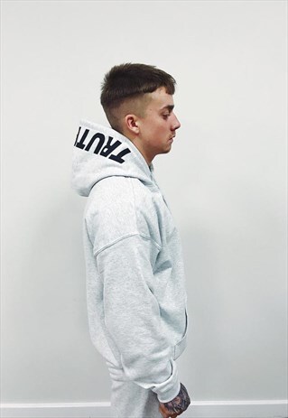 TRUTHWEAR LOGO HOOD GREY HOODIE