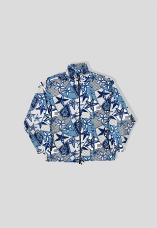 VINTAGE 90S CRAZY ABSTRACT PATTERN FLEECE