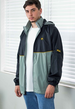 VINTAGE FILA JACKET LOGO WINDBREAKER 90S L 15.9