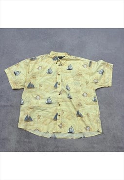 Vintage Patterned Shirt Men's XXL