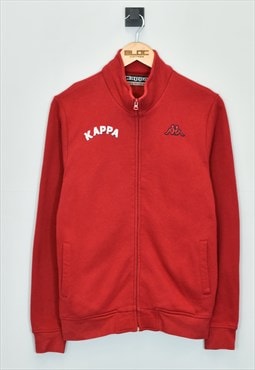 Vintage Kappa Zip Up Sweatshirt Red Medium