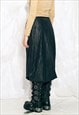 VINTAGE 90S CARGO BUBBLE SKIRT IN BLACK WITH DRAWSTRING HEM