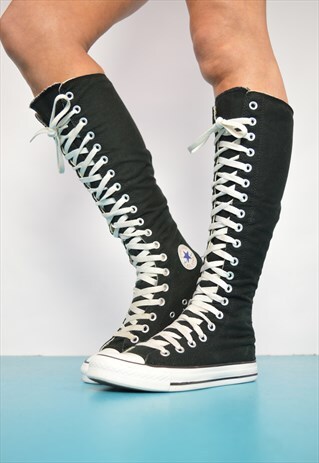VINTAGE 90S CONVERSE BLACK & WHITE XX HI HI-TOPS GRUNGE