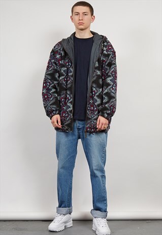 VINTAGE 90'S O'NEILL HOODED FLEECE JACKET