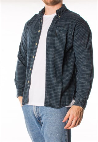 BLUE CHECKERED COLUMBIA SHIRT