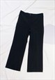 Vintage Trousers Y2K Preppy Flare Suit Pants in Black