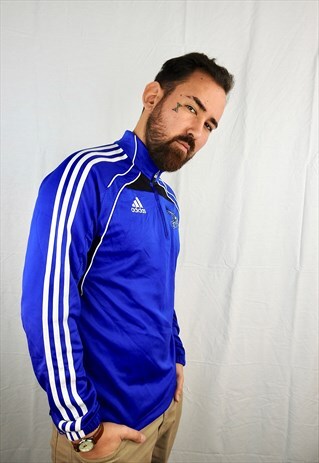 VINTAGE FOOTBALL ROYAL BLUE TRACK JACKET
