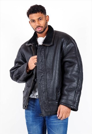 VINTAGE FAUX FUR LEATHER JACKET J3336