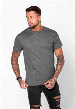 Essential Blank T-Shirt - Heather Charcoal Grey | 54 Floral Clothing ...