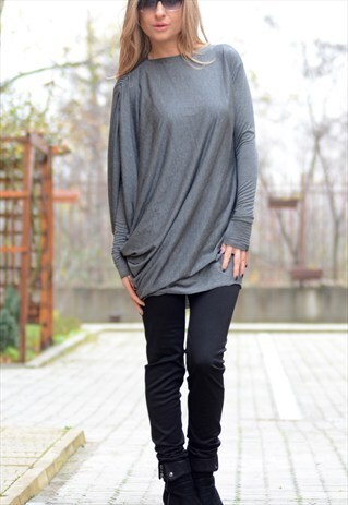 DRAPPED LOOSE TUNIC /MAXI TUNIC TOP