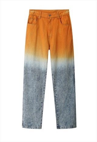 orange denim overalls