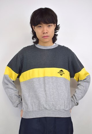 VINTAGE 90S GREY/YELLOW JUINVILLE SWEATSHIRT