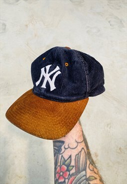 Vintage New York Yankees Corduroy Embroidered Hat Cap