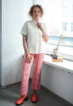 Vintage 80's Yellowish Short Sleeved Shirt