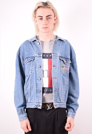 MENS VINTAGE DENIM JACKET MEDIUM BLUE 90S