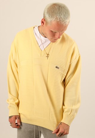 VINTAGE LACOSTE EMBROIDERED LOGO KNITTED SWEATSHIRT
