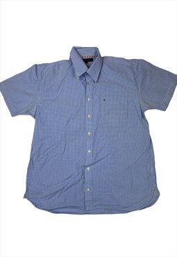 Men tommy hilfiger shirt blue size XL