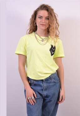 Vintage Moschino T-Shirt Top Yellow