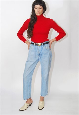 VINTAGE WRANGLER JEANS (32) FADED 90S LIGHT BLUE RELAXED FIT
